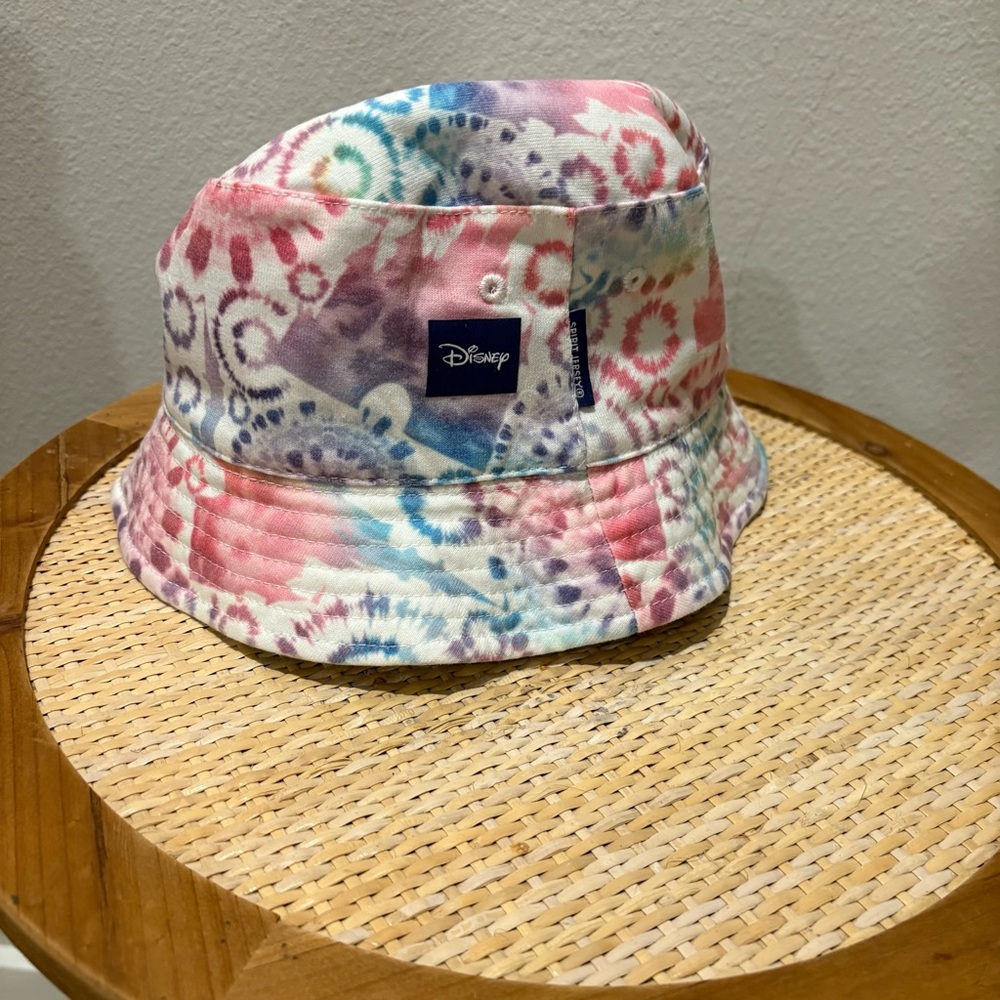 Reversible Disney Pastel Tie-Dye Bucket Hat in Pink, Blue & Purple